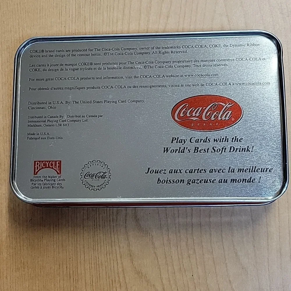 Coca Cola‎ Collector's Tin w/2 Decks of Coke Cards, Collectors Guide Book, Mug